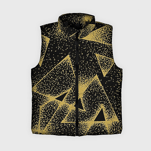Женский жилет Triangle yellow with dots / 3D-Черный – фото 1