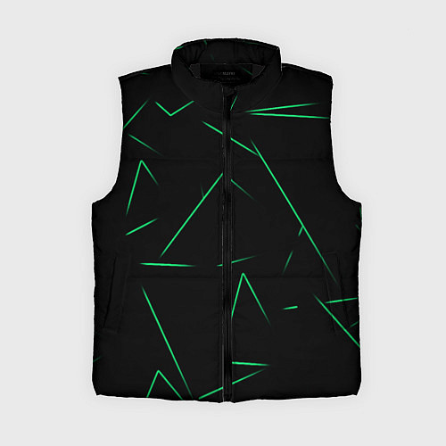 Женский жилет Color light green line / 3D-Черный – фото 1