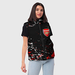 Женский жилет Арсенал штрихи красок, цвет: 3D-черный — фото 2