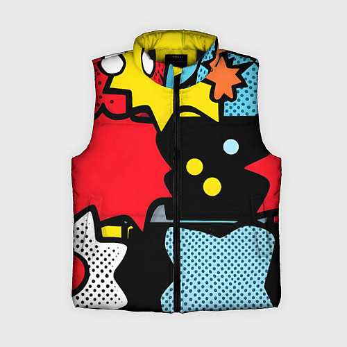 Женский жилет Поп абстракция / 3D-Черный – фото 1