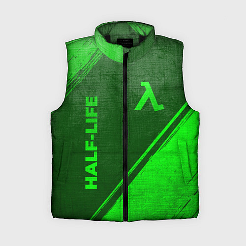 Женский жилет Half-Life - green gradient вертикально / 3D-Черный – фото 1