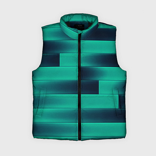 Женский жилет Color light blue square / 3D-Черный – фото 1