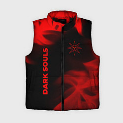 Женский жилет Dark Souls - red gradient вертикально, цвет: 3D-черный