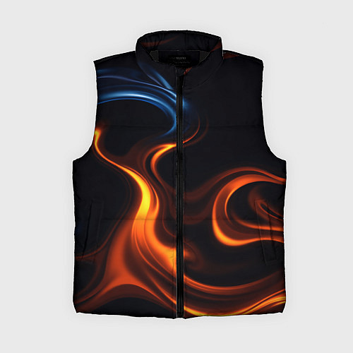 Женский жилет The color is fire orange / 3D-Черный – фото 1