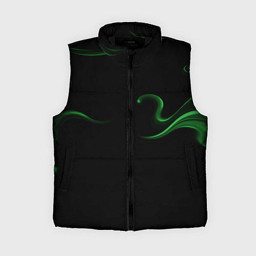 Женский жилет Color green abstraction / 3D-Черный – фото 1