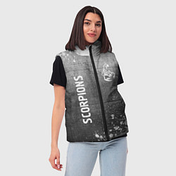 Женский жилет Scorpions - grey gradient вертикально, цвет: 3D-черный — фото 2
