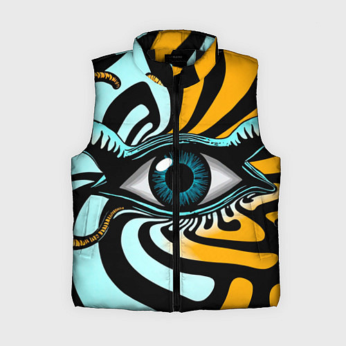 Женский жилет Глаз - психоделика / 3D-Черный – фото 1