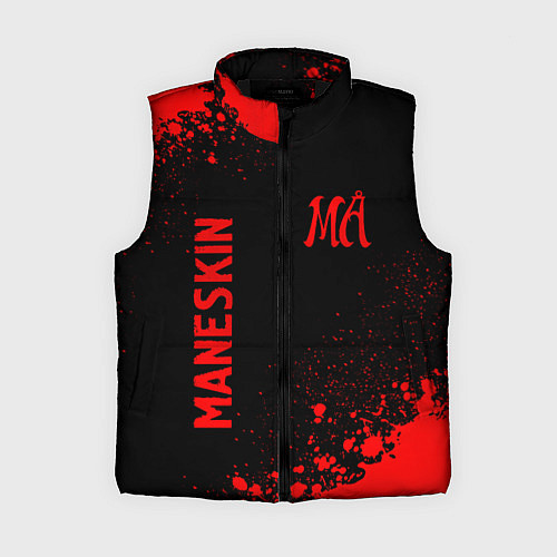 Женский жилет Maneskin - red gradient вертикально / 3D-Черный – фото 1