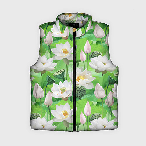 Женский жилет Озеро лотосов / 3D-Светло-серый – фото 1