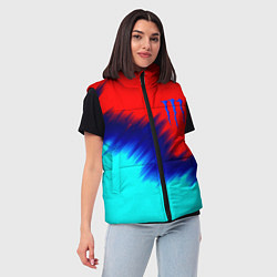 Женский жилет Monster energy краски штрихи, цвет: 3D-черный — фото 2