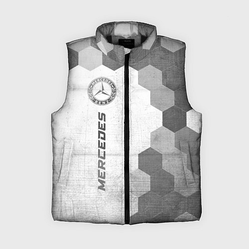 Женский жилет Mercedes - white gradient по-вертикали / 3D-Черный – фото 1