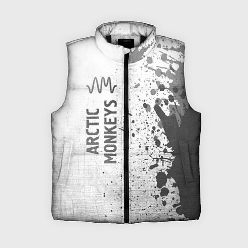 Женский жилет Arctic Monkeys - white gradient по-вертикали / 3D-Черный – фото 1