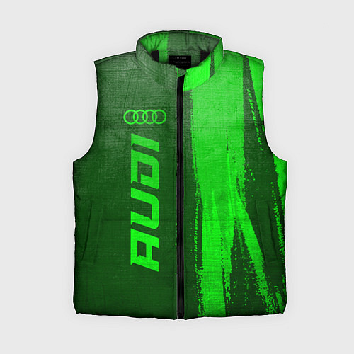Женский жилет Audi - green gradient по-вертикали / 3D-Черный – фото 1