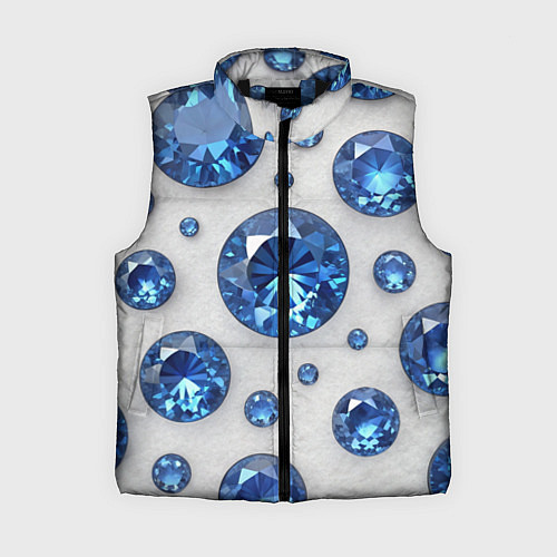 Женский жилет Россыпь сапфиров / 3D-Черный – фото 1