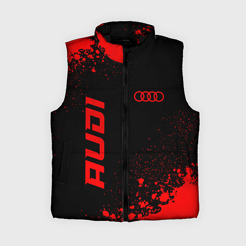 Женский жилет Audi - red gradient вертикально / 3D-Черный – фото 1