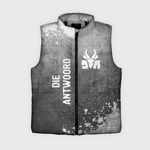 Женский жилет Die Antwoord - grey gradient вертикально / 3D-Черный – фото 1