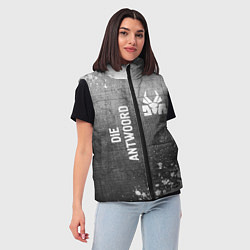 Женский жилет Die Antwoord - grey gradient вертикально, цвет: 3D-черный — фото 2