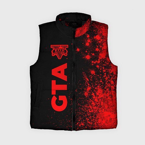 Женский жилет GTA - red gradient по-вертикали / 3D-Черный – фото 1