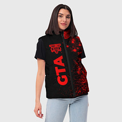 Женский жилет GTA - red gradient по-вертикали, цвет: 3D-черный — фото 2