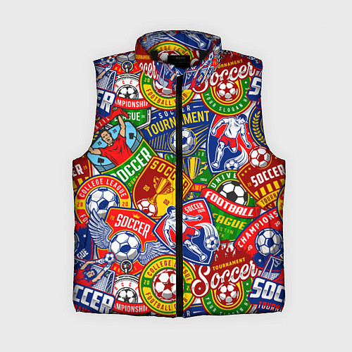 Женский жилет Футбольные лиги паттерн / 3D-Черный – фото 1