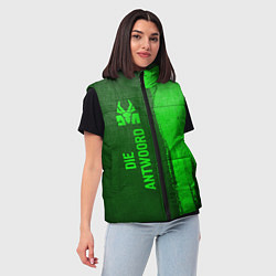 Женский жилет Die Antwoord - green gradient по-вертикали, цвет: 3D-черный — фото 2