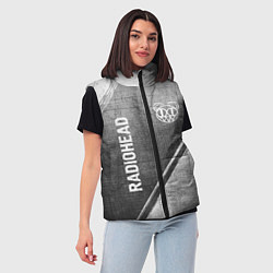 Женский жилет Radiohead - grey gradient вертикально, цвет: 3D-черный — фото 2