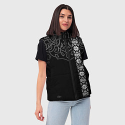 Женский жилет Славянские символы традиции народа, цвет: 3D-черный — фото 2