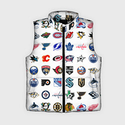 Женский жилет Команды НХЛ на белом фоне