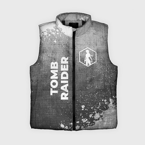 Женский жилет Tomb Raider - grey gradient вертикально / 3D-Черный – фото 1