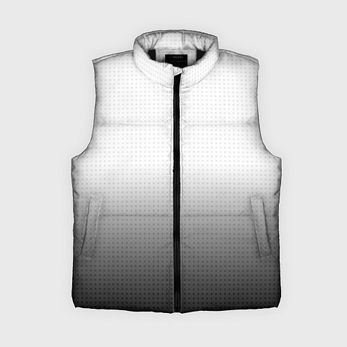 Женский жилет Из белого в чёрный градиент с точками / 3D-Черный – фото 1