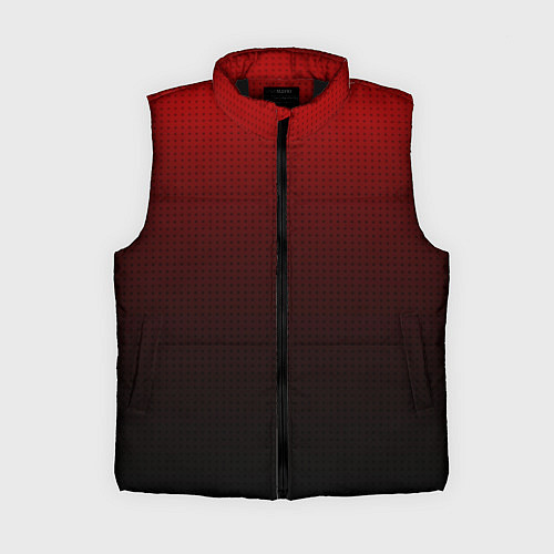 Женский жилет Из красного в чёрный градиент с точками / 3D-Черный – фото 1