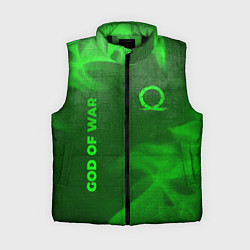 Женский жилет God of War - green gradient вертикально