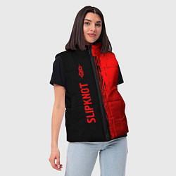 Женский жилет Slipknot - red gradient по-вертикали, цвет: 3D-черный — фото 2