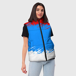 Женский жилет Патриот - флаг, цвет: 3D-черный — фото 2