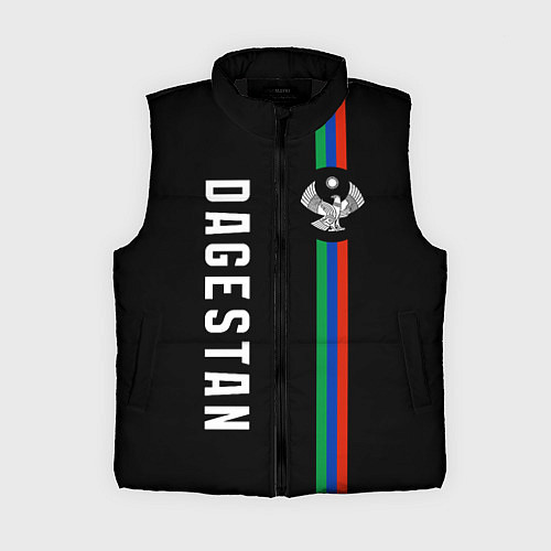 Женский жилет Республика - Дагестан / 3D-Черный – фото 1