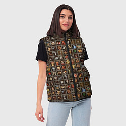 Женский жилет Артефакты меча и магии, цвет: 3D-черный — фото 2