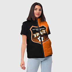 Женский жилет ФК Урал - оранжево черные, цвет: 3D-черный — фото 2