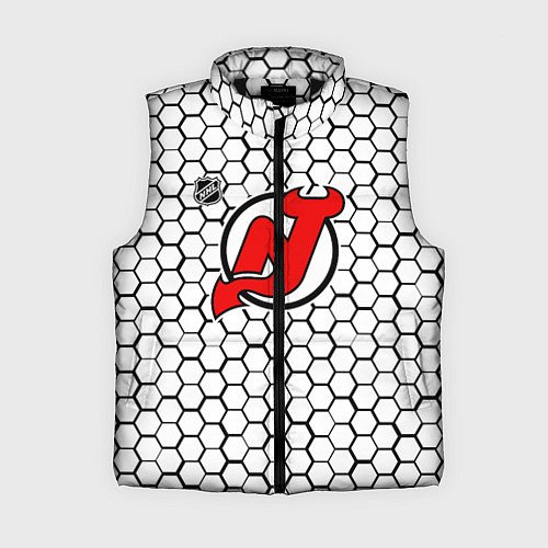 Женский жилет Нью Джерси Девилз - белые соты / 3D-Черный – фото 1