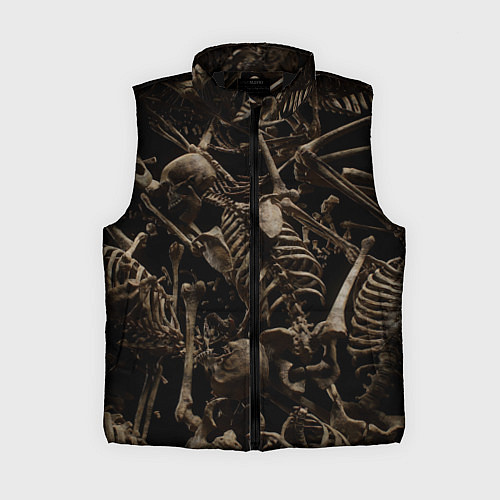 Женский жилет Человеческие кости / 3D-Черный – фото 1