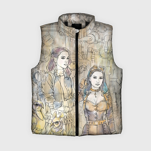 Женский жилет Девушки стимпанк / 3D-Черный – фото 1
