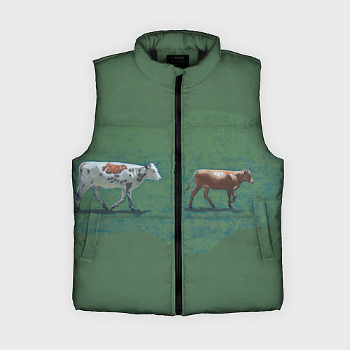 Женский жилет Бык с телёнком / 3D-Черный – фото 1