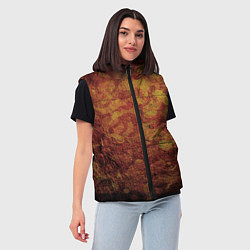 Женский жилет Абстракция - desert camouflage, цвет: 3D-черный — фото 2