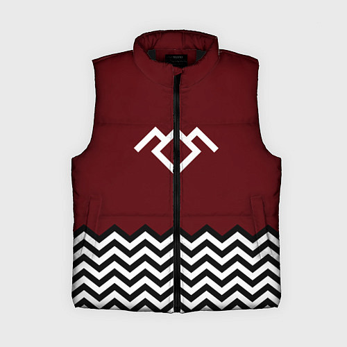 Женский жилет Твин Пикс - лого / 3D-Черный – фото 1