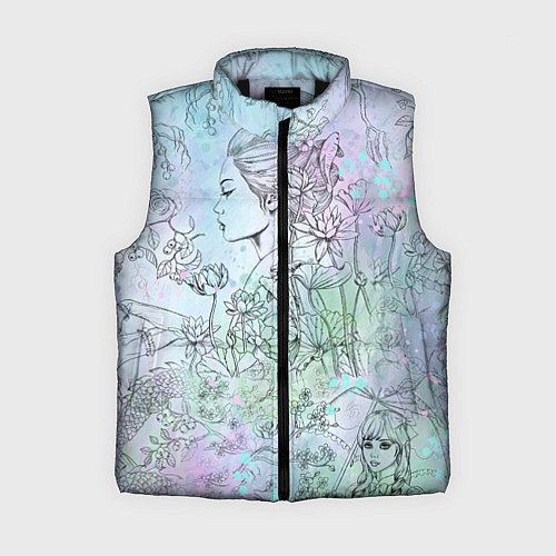 Женский жилет Скетч японские дорамы / 3D-Черный – фото 1