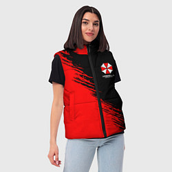 Женский жилет Umbrella Corp - red and black, цвет: 3D-черный — фото 2