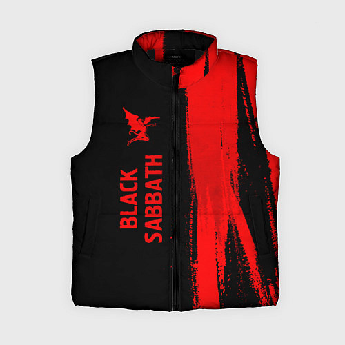 Женский жилет Black Sabbath - red gradient по-вертикали / 3D-Черный – фото 1