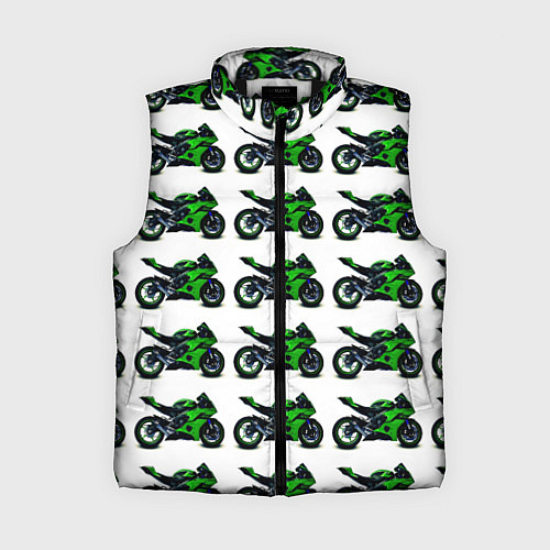 Женский жилет Motorbike green / 3D-Черный – фото 1