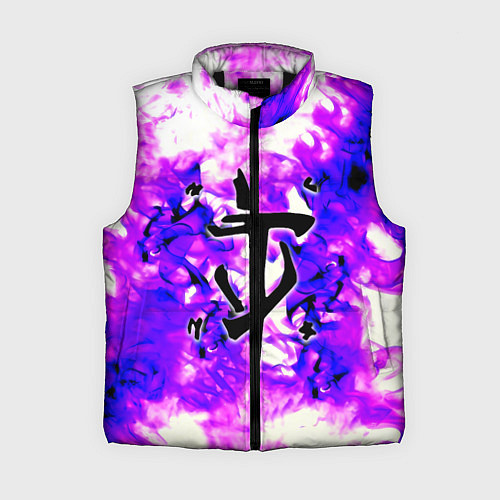 Женский жилет Doom неоновый огонь лого / 3D-Черный – фото 1