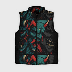 Женский жилет Демоны Они - нейроарт, цвет: 3D-черный