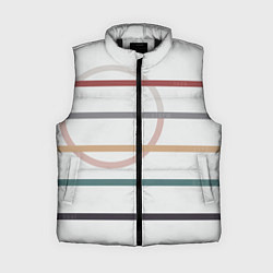 Женский жилет Stripes and circle, цвет: 3D-черный